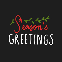Obraz premium Colorful season's greetings typography vector