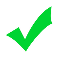 Green Checkmark Icon Tick Mark Isolated on Transparent Background © AS