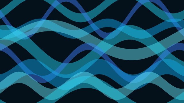 Abstract blue wave motion background, smooth flowing liquid lines, modern digital animation for corporate presentations and tech projects