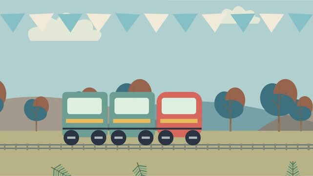 Voyage en train vers un festival bavarois avec bagages et d&eacute;corations festives