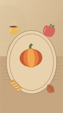 Table de r&eacute;colte automnale avec citrouilles, pommes et pain frais dans une lumi&egrave;re chaude