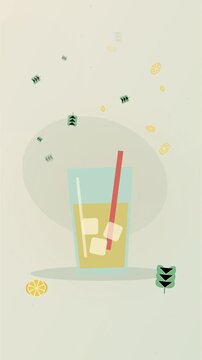 Mocktail aux agrumes et &agrave; la menthe avec bulles pour un rituel sans alcool
