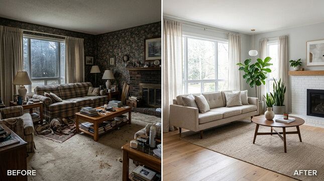 Home Renovation Before and After: Old vs New Living Room Makeover