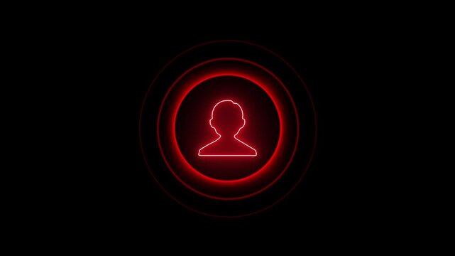 User profile animation pulses within concentric rings. Digital account access login telemetry verifies on user profile animation. Identity cybersecurity clearance confirms here.