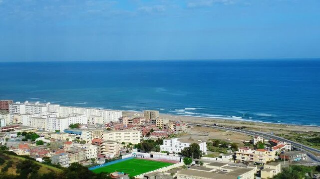 algeria, village, mediterranean sea, africa, north africa, algiers, aerial africa, algeria village, algerian, african village, algeria tourism, aerial, arab, road, arabic, jijel, morning, african.
