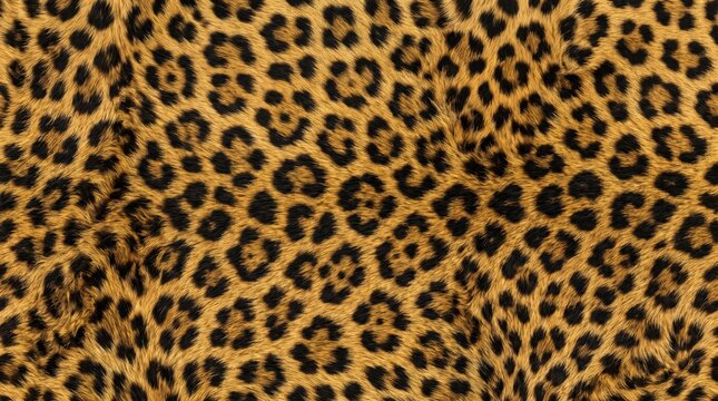 Ultra Realistic Jaguar and leopard Rosette Fur Seamless Animal Print Texture Background