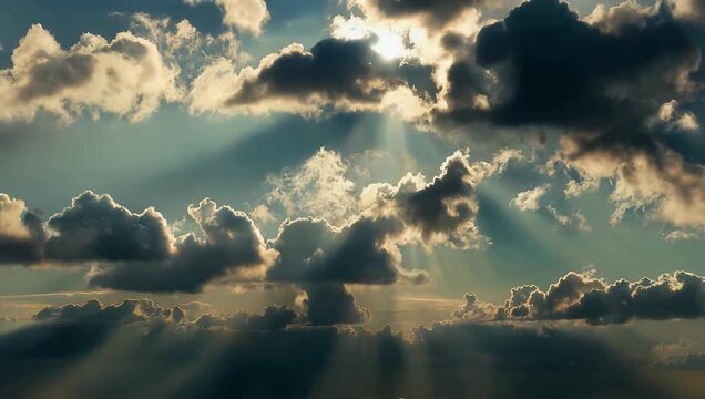 Moody 4K abstract vertical motion graphic presenting a dark smoky sky dense with textured charcoal clouds and faint light rays establishing a mysterious and dramatic atmosphere for digital screen