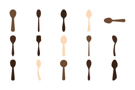 A high quality coffee bundle featuring various wooden and metal spoons for measuring coffee beans and ground coffee powder