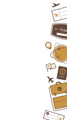 Cute travel png border, transparent background © Rawpixel.com