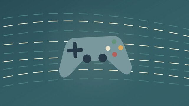 Manette de jeu avec boutons anim&eacute;s et tra&icirc;n&eacute;es lumineuses d&rsquo;esport