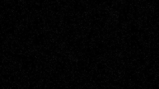 White specks animation drifts across a solid black background. Ambient dust particles float within this white specks animation. Minimalist visual space layouts use this white specks animation.