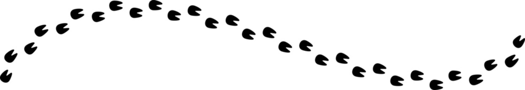 Cow hoof footprint icon, goat or sheep line track