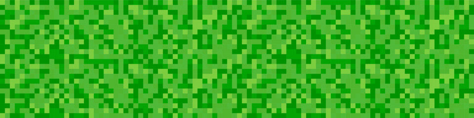 Obraz premium Pixel grass game background, 8bit blocks green pattern