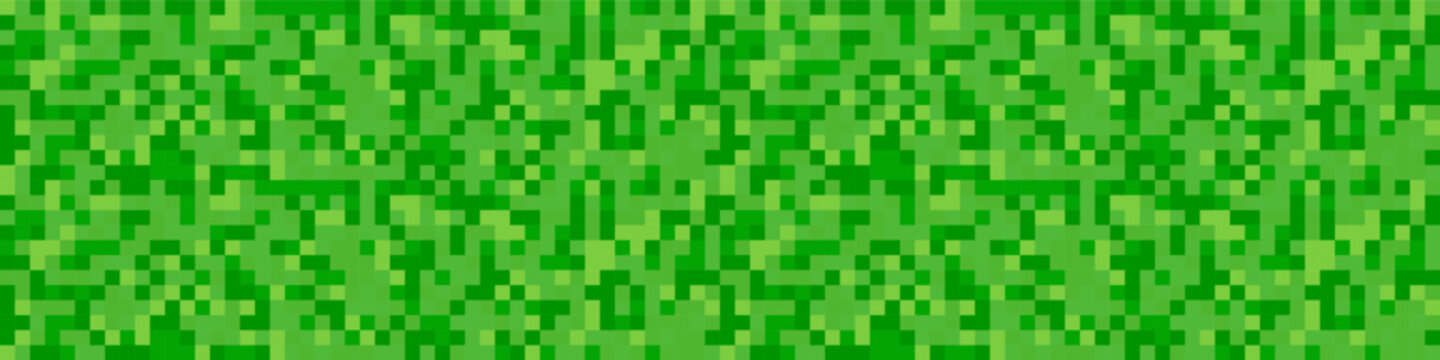Pixel grass game background, 8bit blocks green pattern