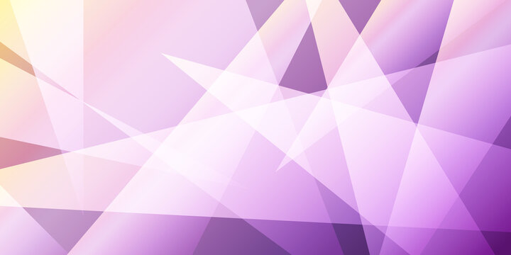 Abstract geometric background with overlapping triangles in soft purple and light pink colors