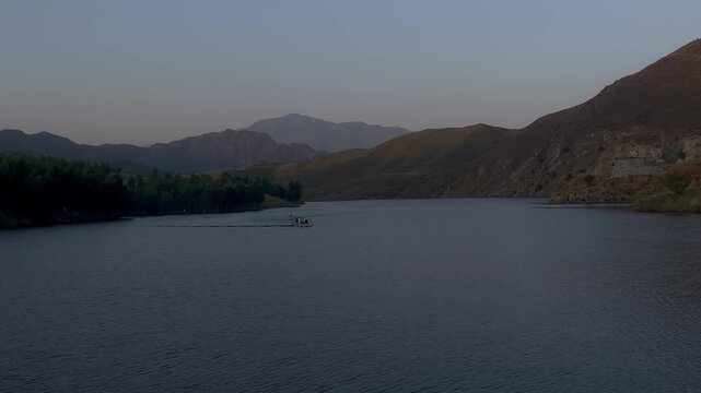 sunrise over the lake lake and mountains, Palai Dam Charsadda Khyber Pakhtoon Khwa Pakistan Beautiful Nature Landscape Mountain Greenland Water Autumn 