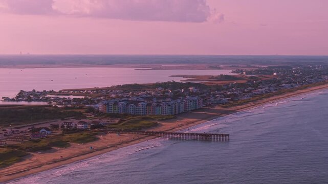 Aerial Drone Footage of Sandbridge Beach, Virginia
