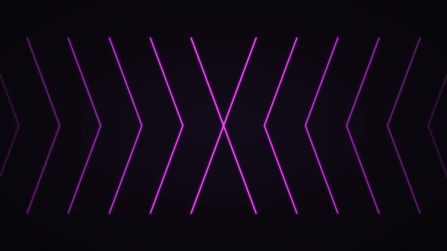 Concert stage LED screen chevron beams pulsing in harmonic rhythm with neon glow, music festival 4K video loop.