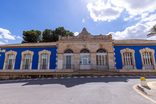 Colourful historic buildings in the spa town of Fortuna, Los Ba&ntilde;os de Fortuna, Region of Murcia (Spain)