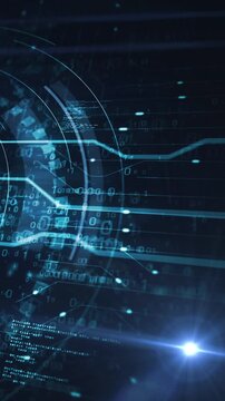 Futuristic ai artificial intelligence technology display and animated background version data flow