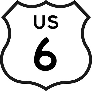 US Route 6 Emblem Badge Background Removed