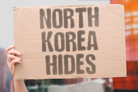 "North Korea hides" Pyongyang conceals nuclear program from inspectors. NORTH. KOREA. HIDES. PYONGYANG. CONCEALS.