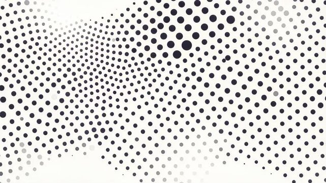 Abstract Pattern of Dots: A dynamic abstract background composed of numerous black dots arranged in a wavy, three-dimensional pattern against a light backdrop.