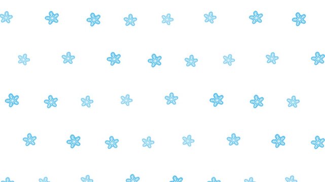 Blue Snowflake Winter Pattern Snowfall Motion Video Background Graphic
