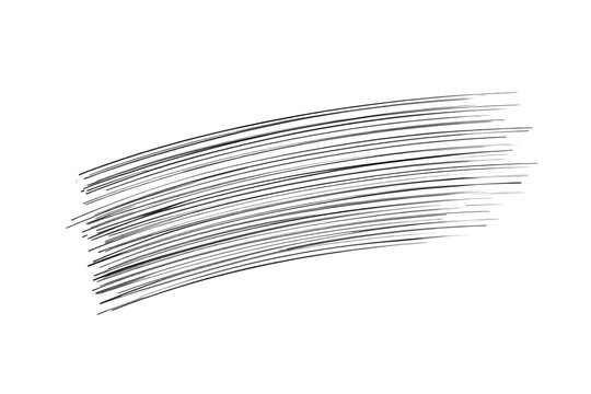 Fine gray line scribble arranged in a wide horizontal sweep