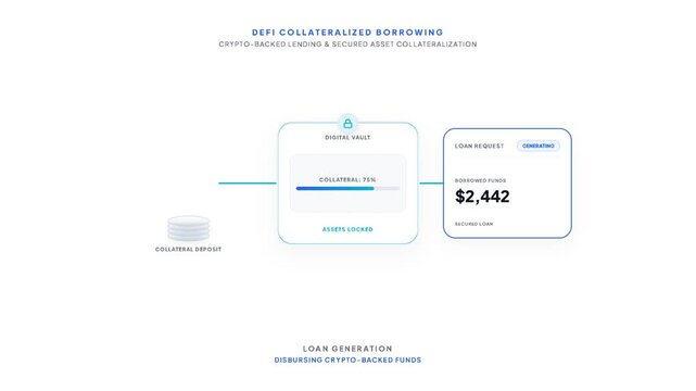DeFi Collateralized Borrowing and Crypto Backed Loan Process