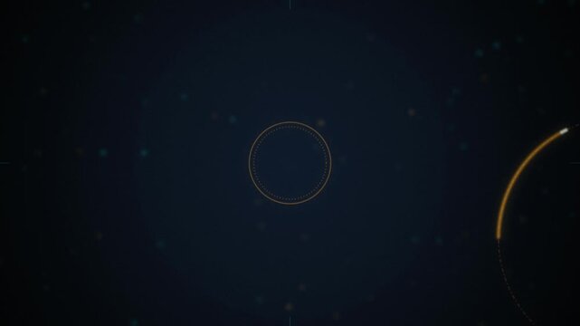Radar interface screen HUD elements glowing seamless loop background
