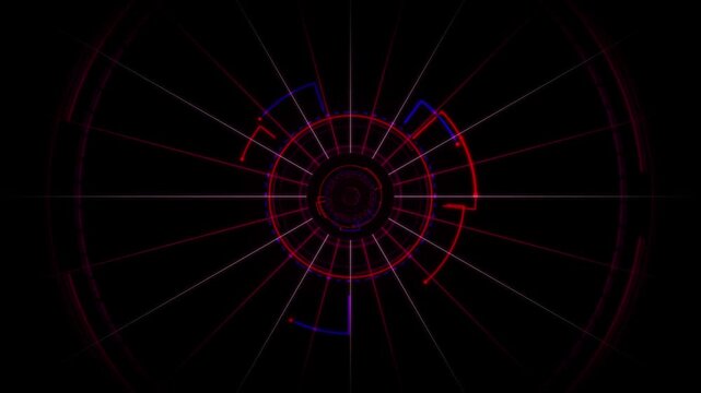 HUD target grid rotating UI element seamless loop motion background