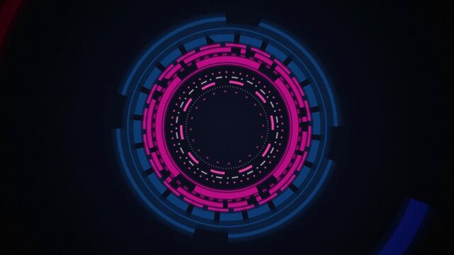 HUD circular display rotating seamless loop motion background