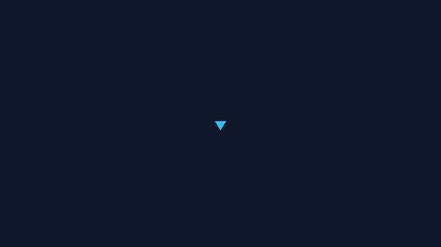 Minimalist Abstract Motion Graphic Featuring Pulsing Geometric Triangle Symbol.