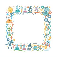 Fototapeta premium isolated white background, creative border frame design empty space for your work, framework, text frame, picture frame, illustration 
