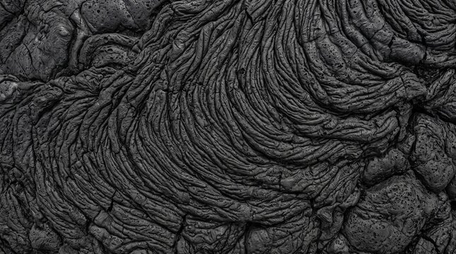 Black volcanic lava texture background