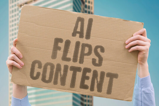 "AI flips content" Repurposing articles into videos and podcasts. AI. FLIPS. CONTENT. REPURPOSING. ARTICLES.
