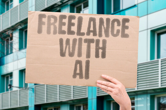 "Freelance with AI" Solo workers deliver faster using smart tools. FREELANCE. AI. SOLO. WORKERS. TOOLS.