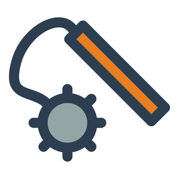 flail filled outline icon