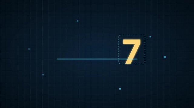 Futuristic digital HUD interface typing 2026 then switching to 2027 with cyan circuit lines on a dark blue grid background