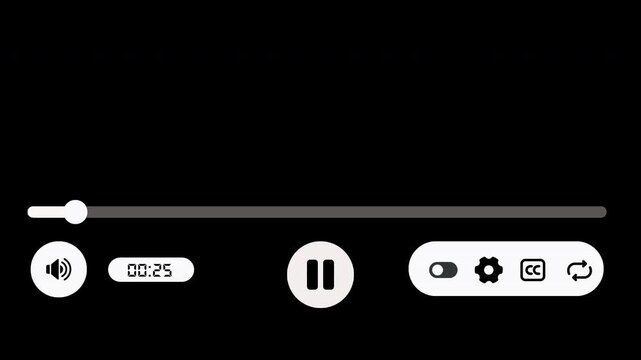 Digital Media Player Control Bar Overlay With Alpha Channel