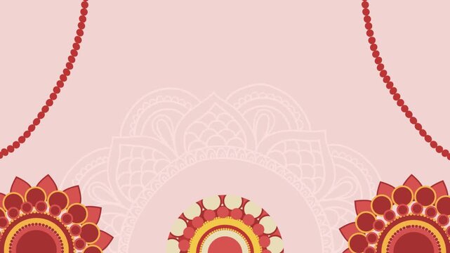 Abstract Floral Henna Background with Golden Indian Ornament, Elegant Seamless Vector Pattern for Wedding Invitation, Greeting Card, Spring and Decorative Design