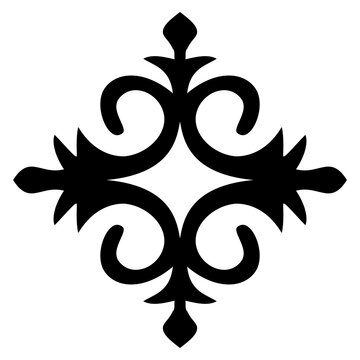 black symmetrical pattern