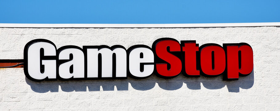 GameStop videogame store sign