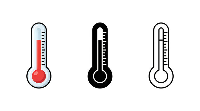 Three thermometers showing different temperatures