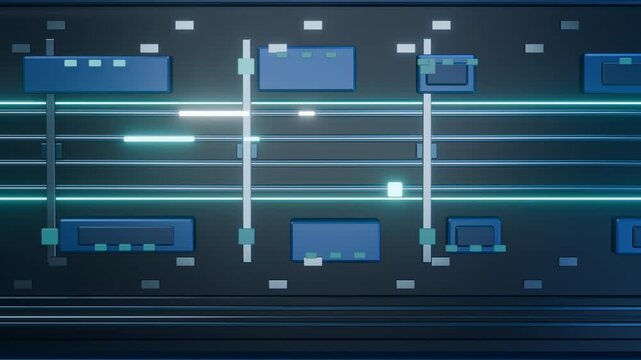 Parallel Signals Traveling Through a Microchip Canyon