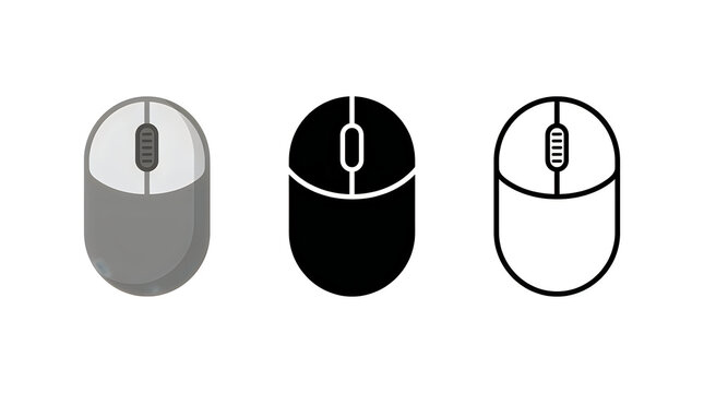 Three different computer mouse designs
