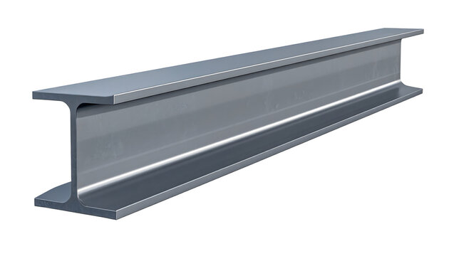 Steel I-beam structural element for building construction architecture showing heavy industrial metal material used in engineering projects&nbsp;&nbsp;