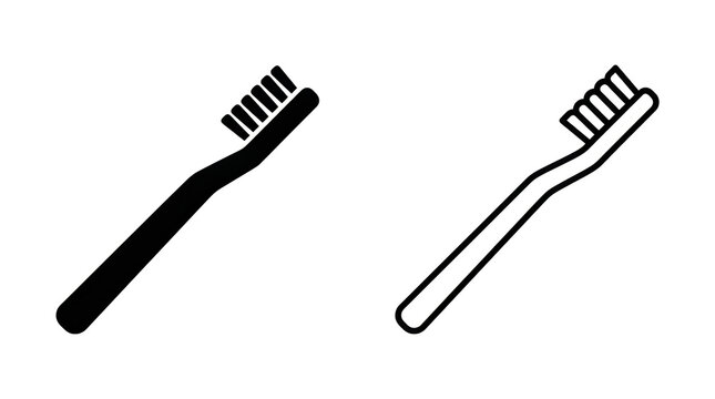 Two toothbrushes illustration with different handle designs