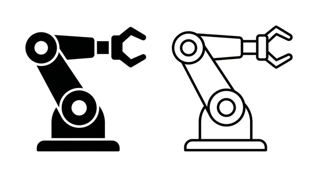 Two robotic arms with grippers in action